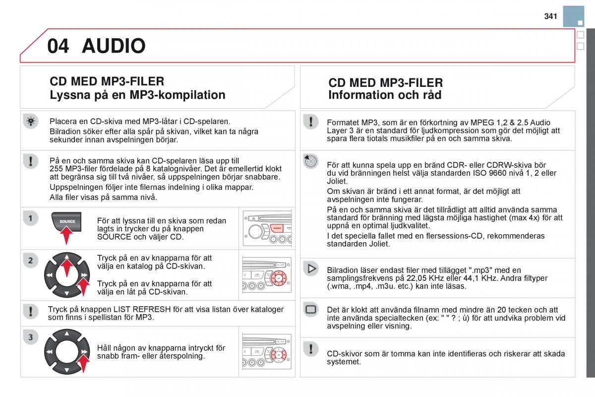 Citroen DS3 instruktionsbok / page 343