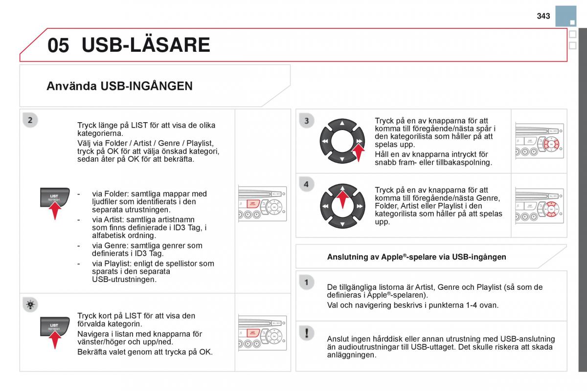 Citroen DS3 instruktionsbok / page 345