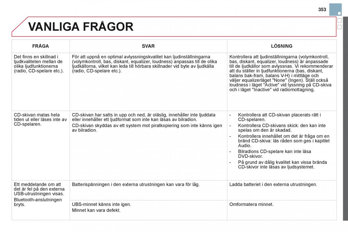 Citroen DS3 instruktionsbok / page 355