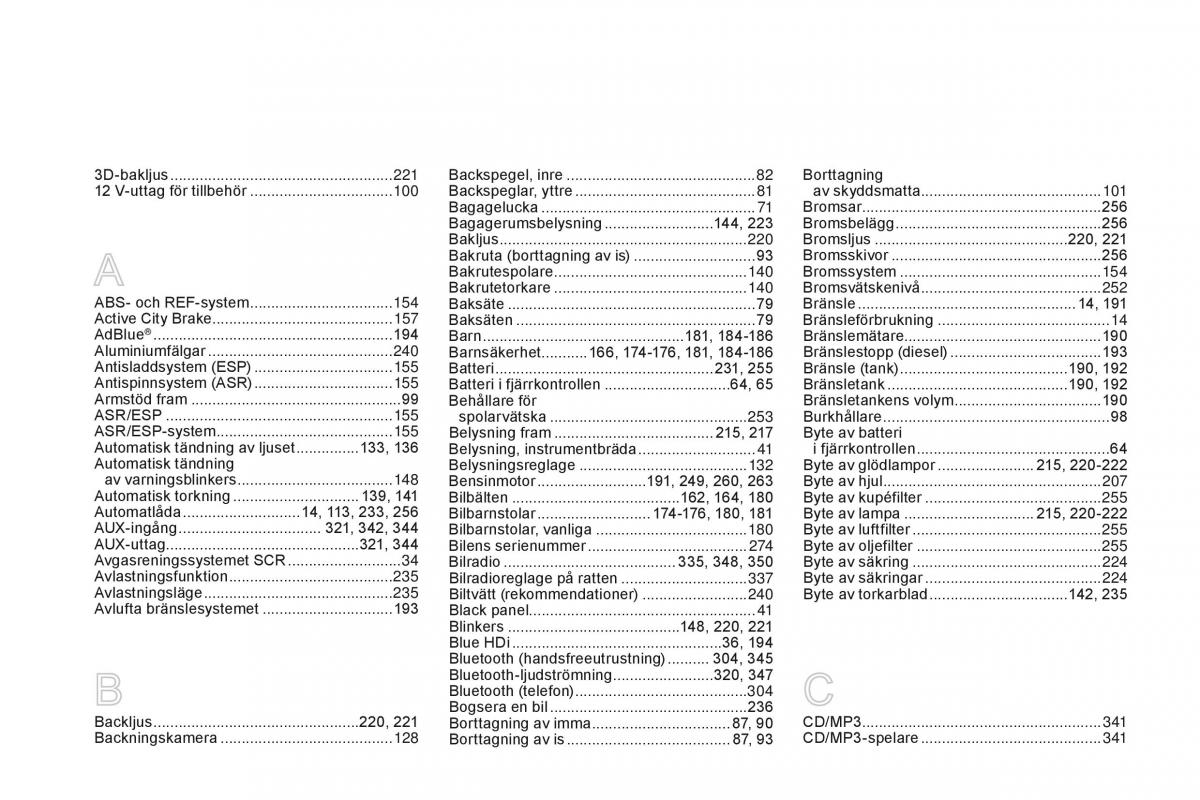 Citroen DS3 instruktionsbok / page 364