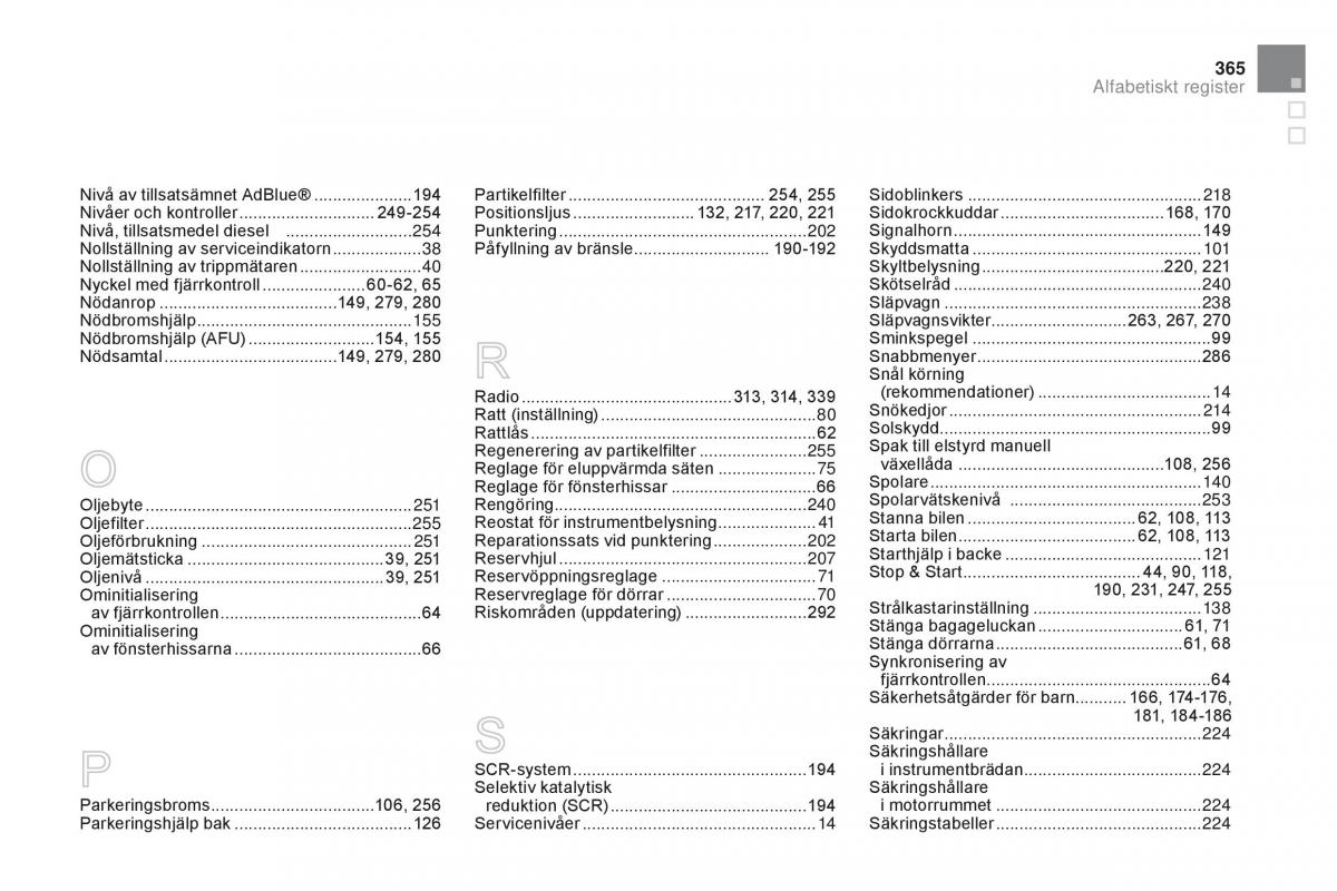 Citroen DS3 instruktionsbok / page 367