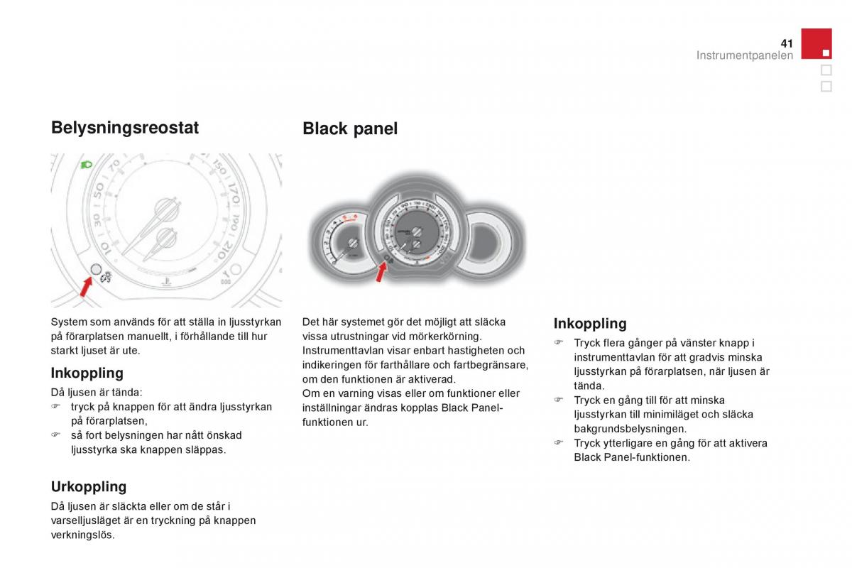 Citroen DS3 instruktionsbok / page 43