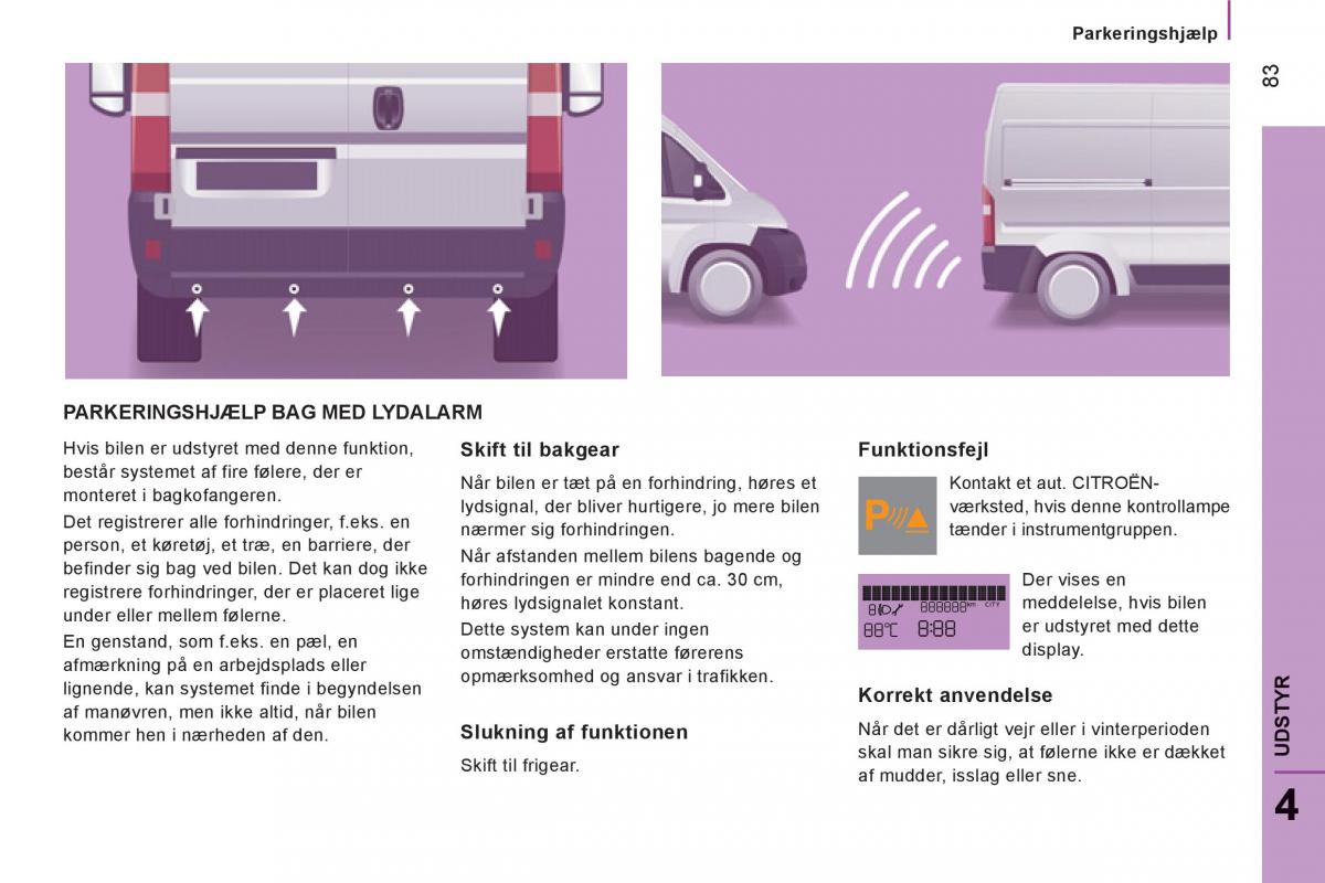 Citroen Jumper II 2 Bilens instruktionsbog / page 85