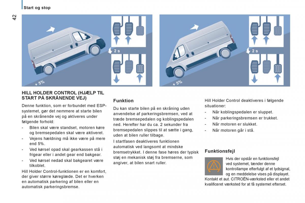 Citroen Jumper II 2 Bilens instruktionsbog / page 44