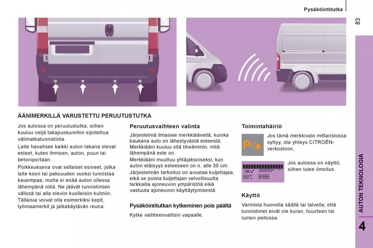 Citroen Jumper II 2 omistajan kasikirja / page 85