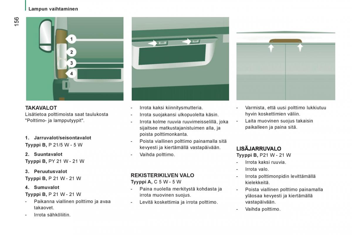 Citroen Jumper II 2 omistajan kasikirja / page 158