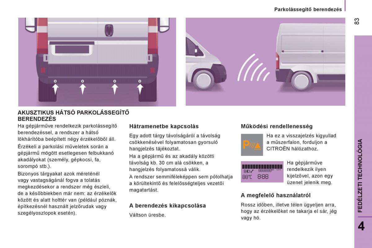 Citroen Jumper II 2 Kezelesi utmutato / page 85