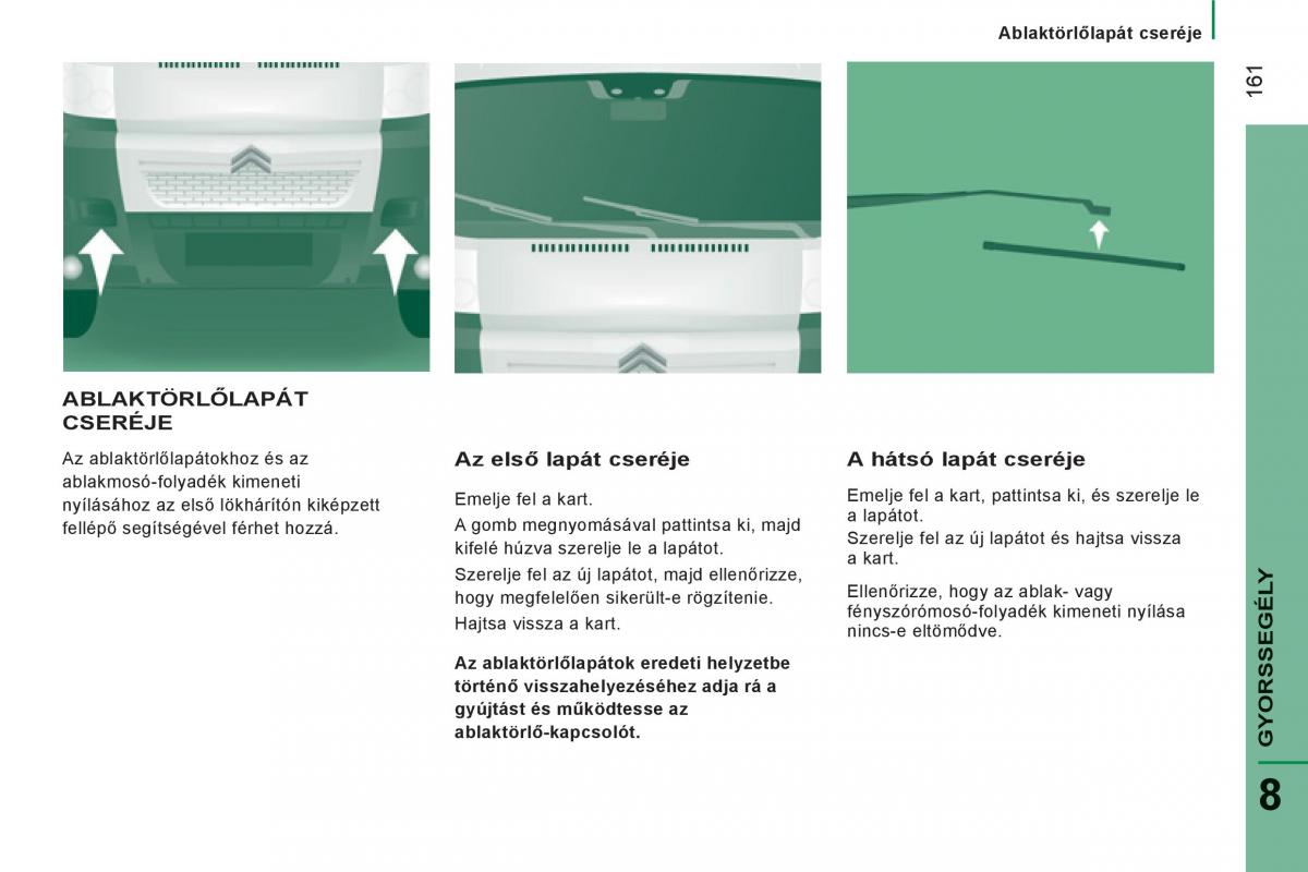 Citroen Jumper II 2 Kezelesi utmutato / page 163
