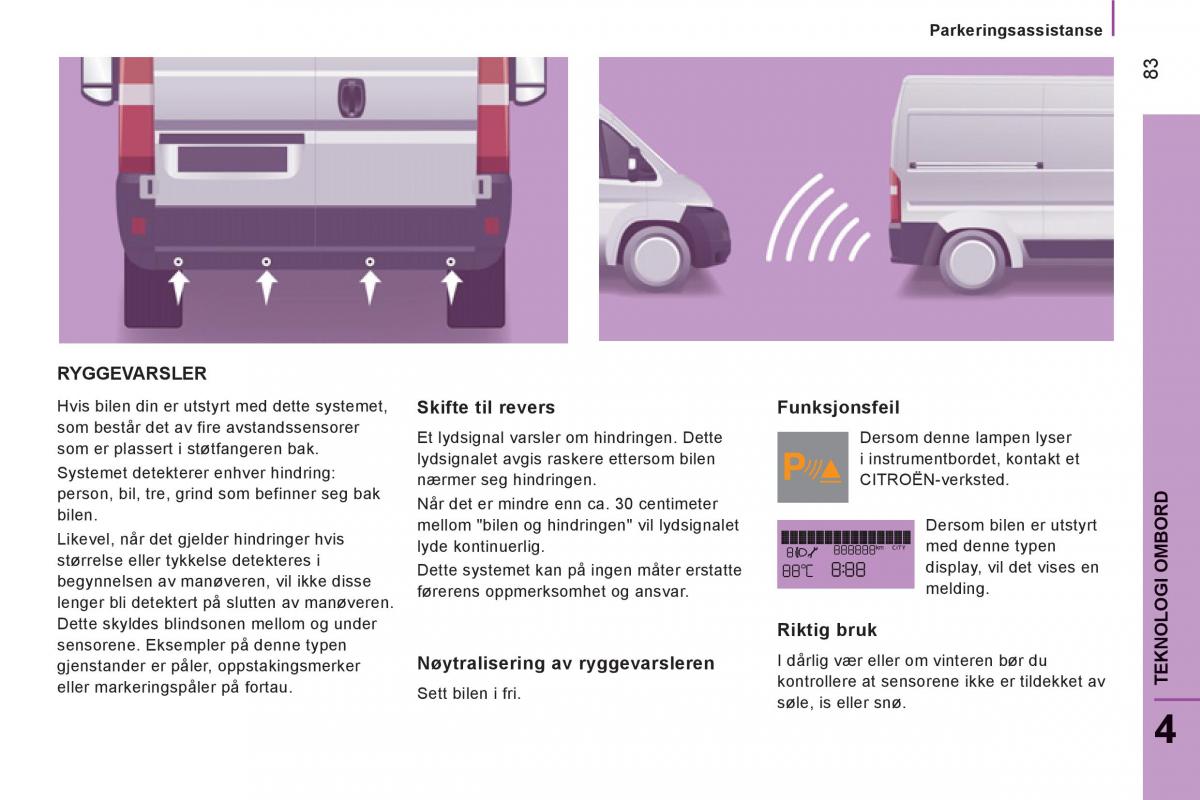 Citroen Jumper II 2 bruksanvisningen / page 85