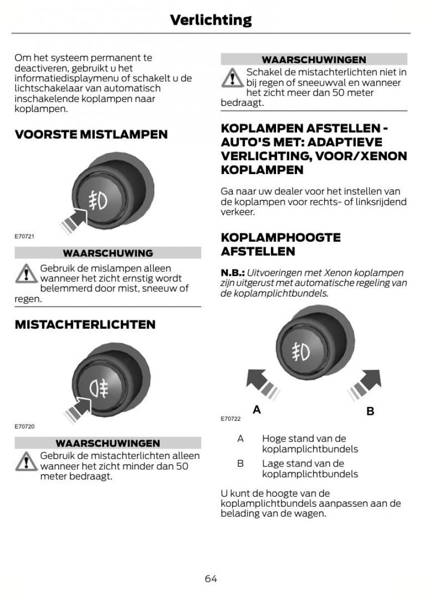 Ford S Max I 1 handleiding / page 67