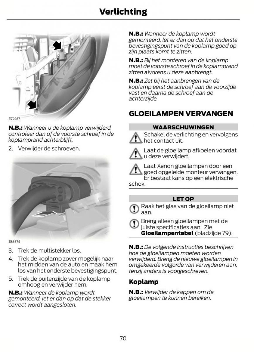 Ford S Max I 1 handleiding / page 73