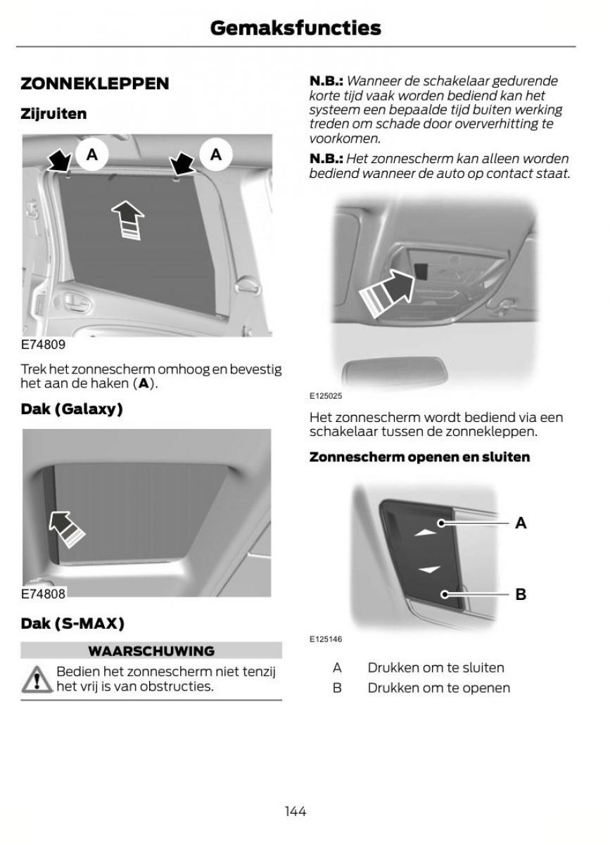 Ford S Max I 1 handleiding / page 147