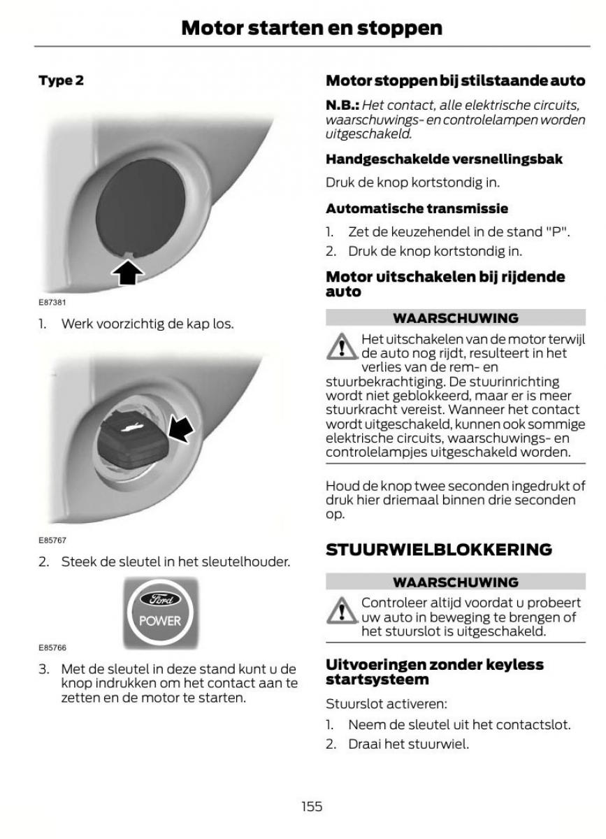 Ford S Max I 1 handleiding / page 158