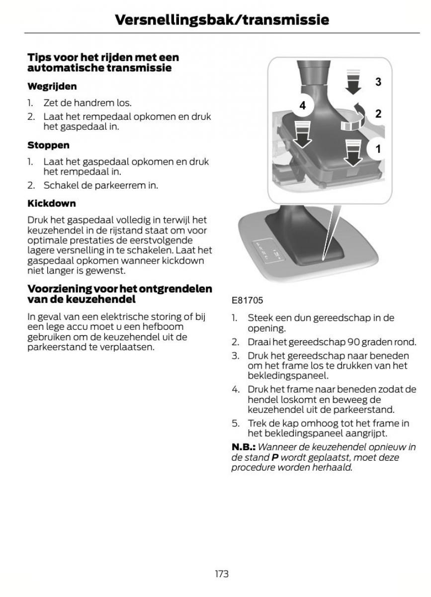 Ford S Max I 1 handleiding / page 176