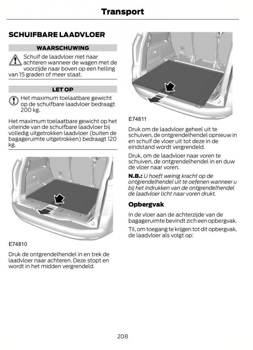 Ford S Max I 1 handleiding / page 211