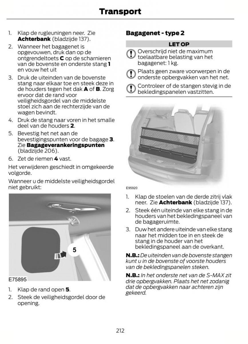 Ford S Max I 1 handleiding / page 215