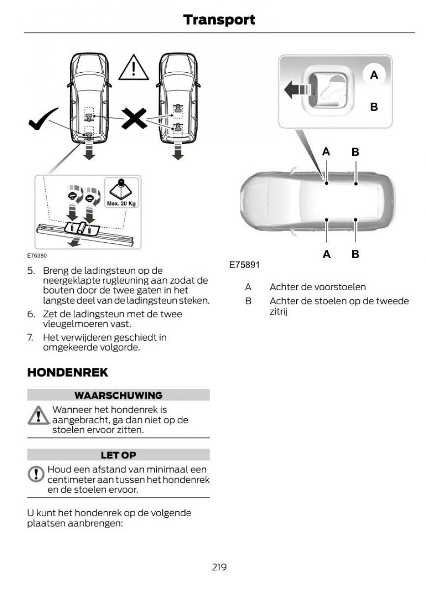 Ford S Max I 1 handleiding / page 222