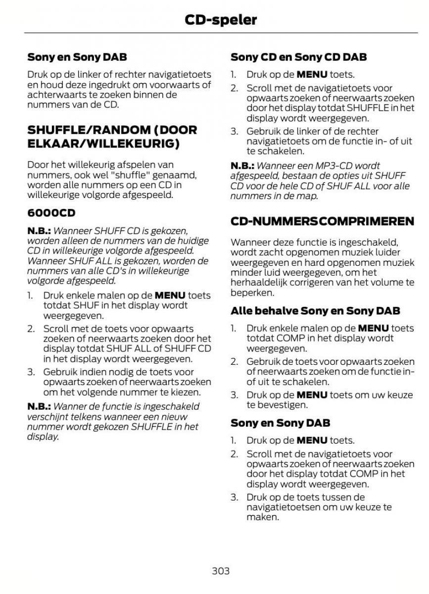 Ford S Max I 1 handleiding / page 306