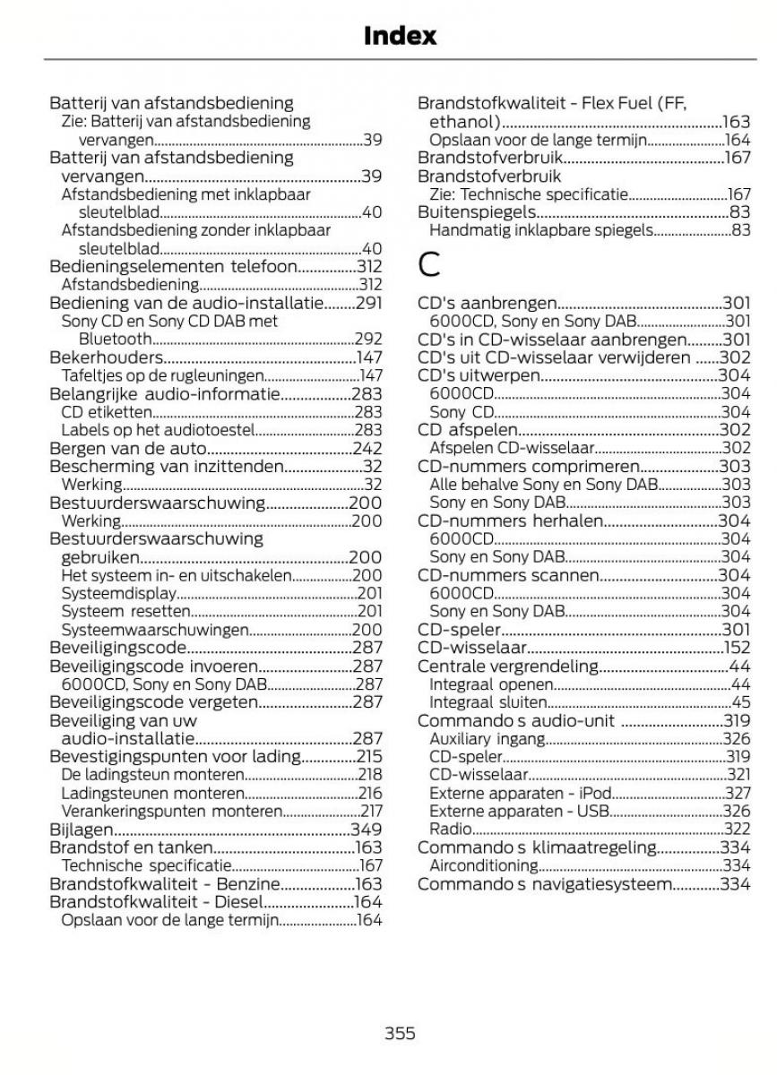 Ford S Max I 1 handleiding / page 358