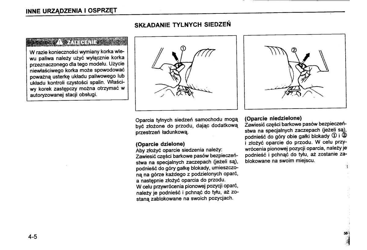 Suzuki Baleno I 1 instrukcja obslugi / page 58