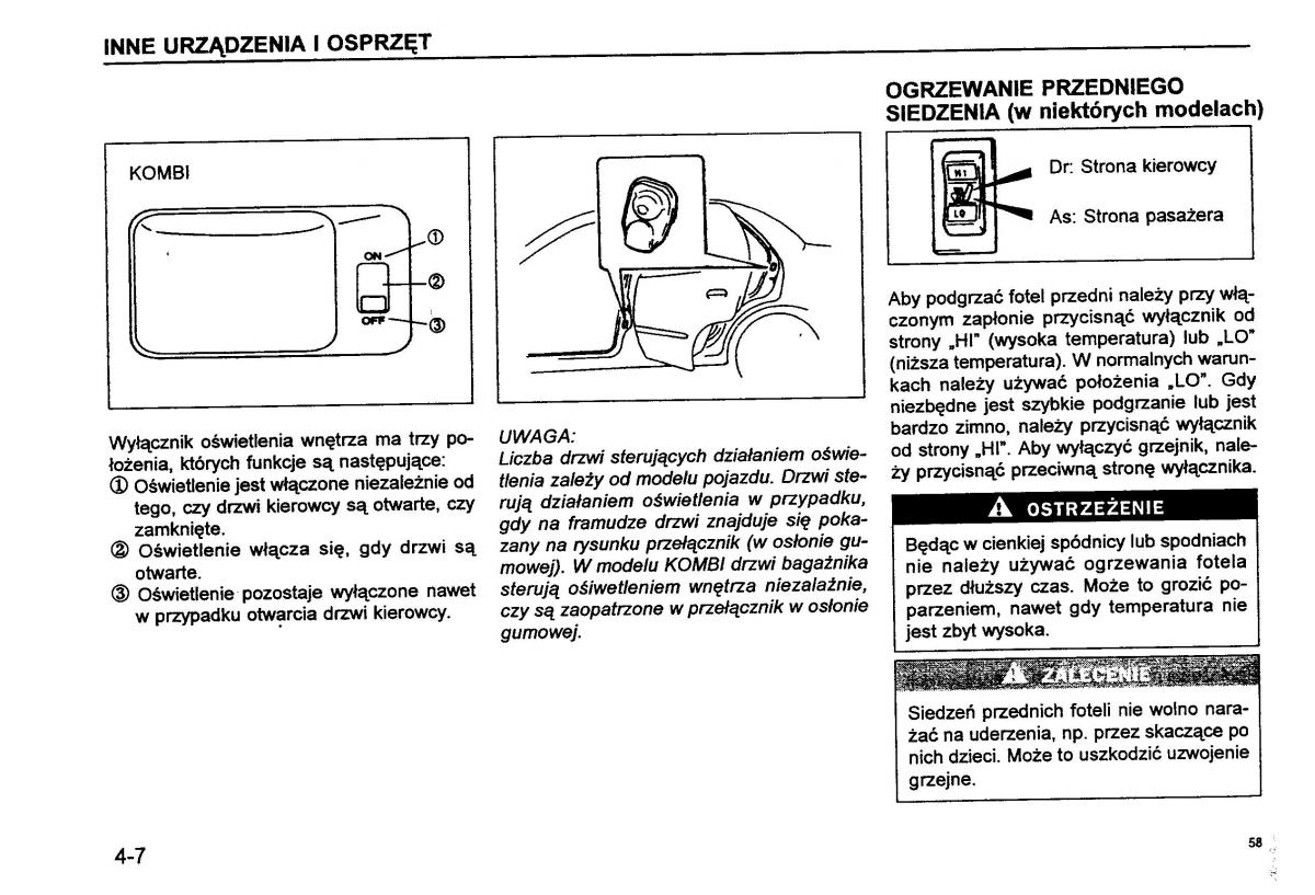 Suzuki Baleno I 1 instrukcja obslugi / page 60