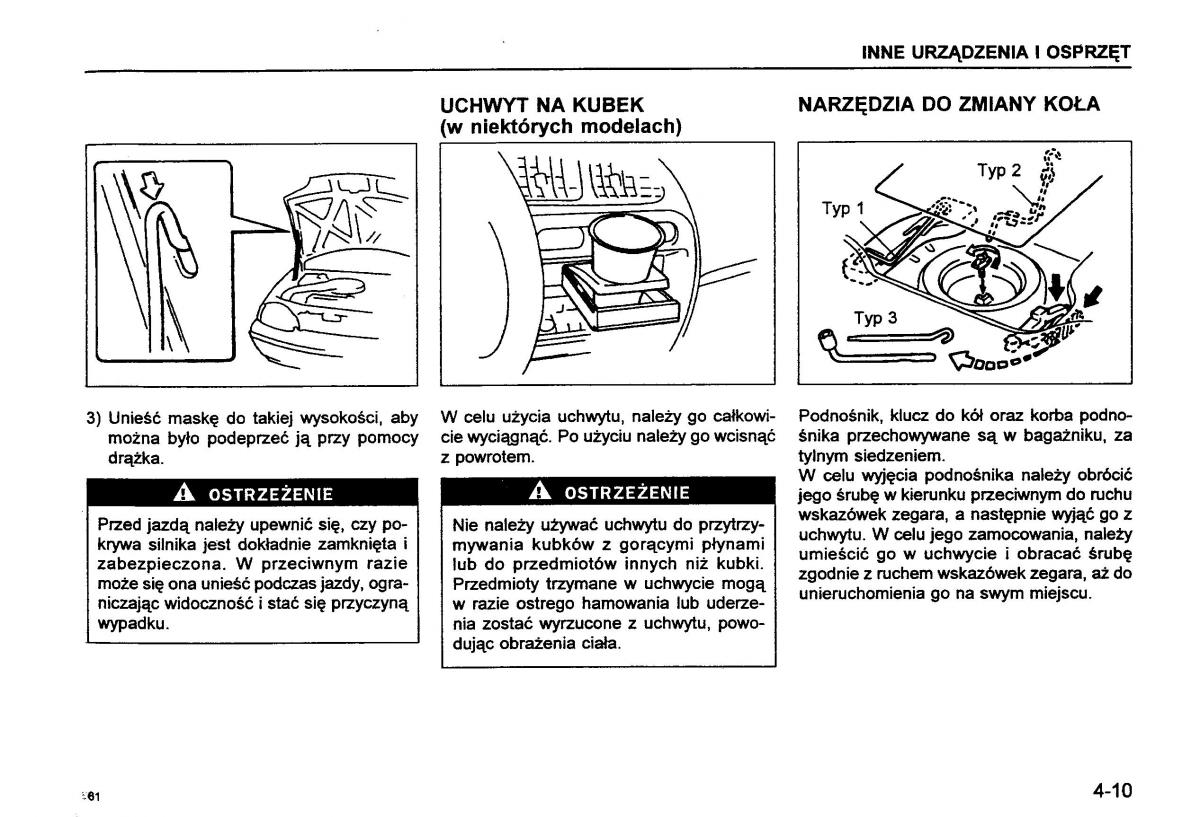 Suzuki Baleno I 1 instrukcja obslugi / page 63