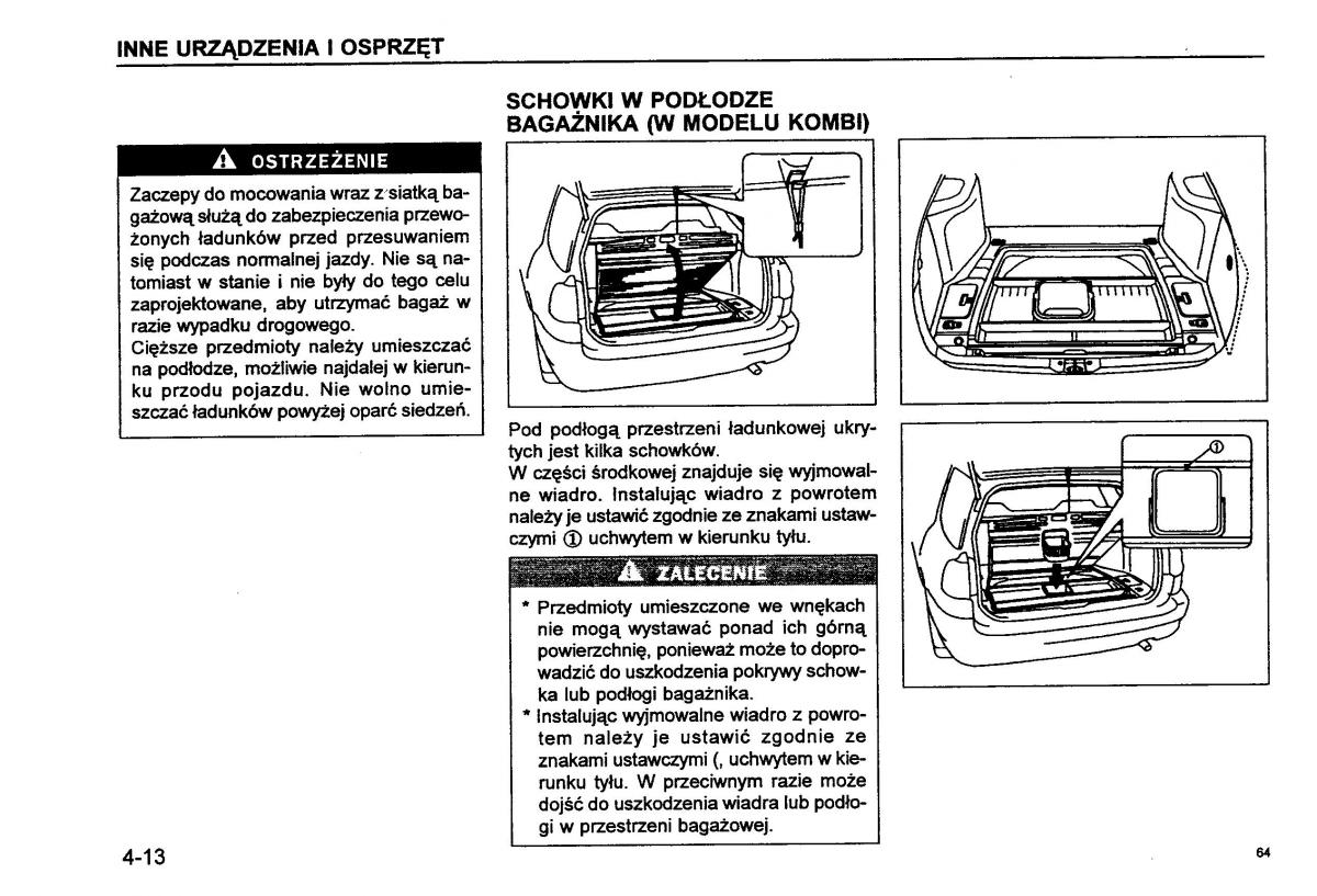 Suzuki Baleno I 1 instrukcja obslugi / page 66