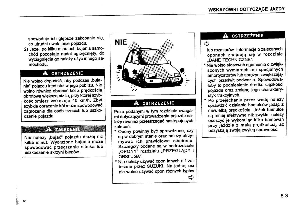 Suzuki Baleno I 1 instrukcja obslugi / page 87