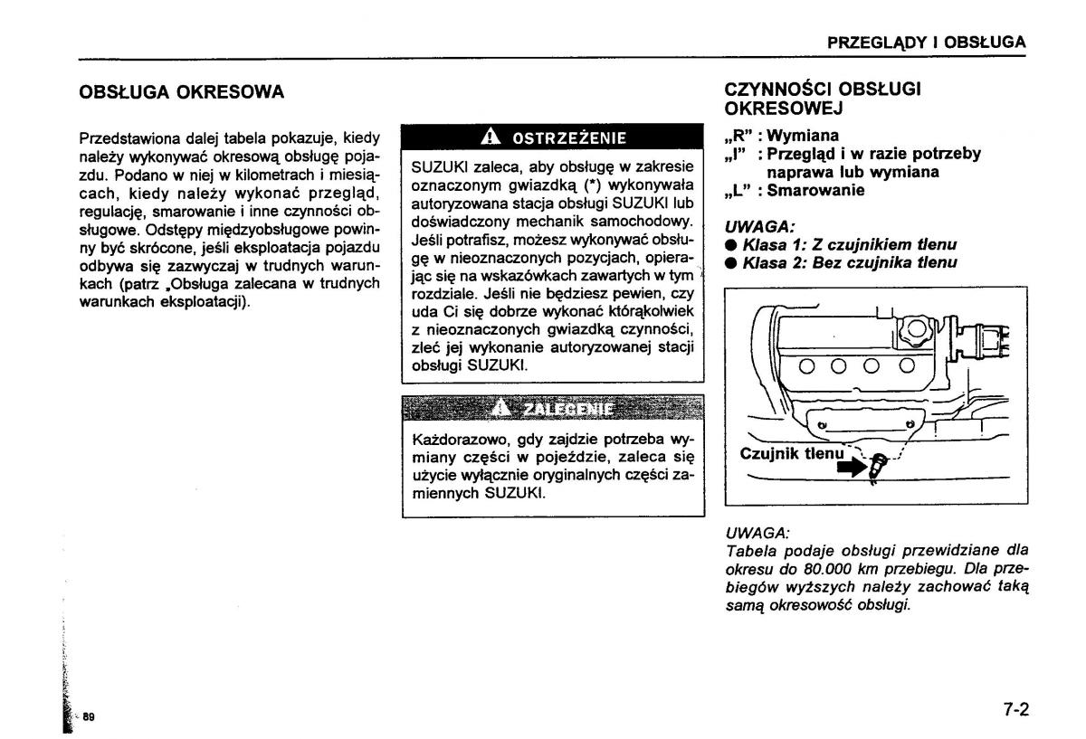 Suzuki Baleno I 1 instrukcja obslugi / page 91