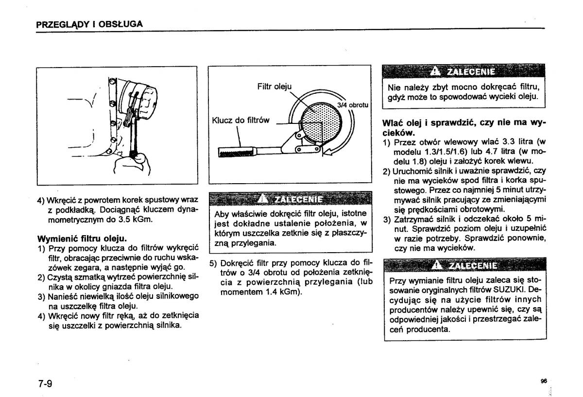 Suzuki Baleno I 1 instrukcja obslugi / page 98