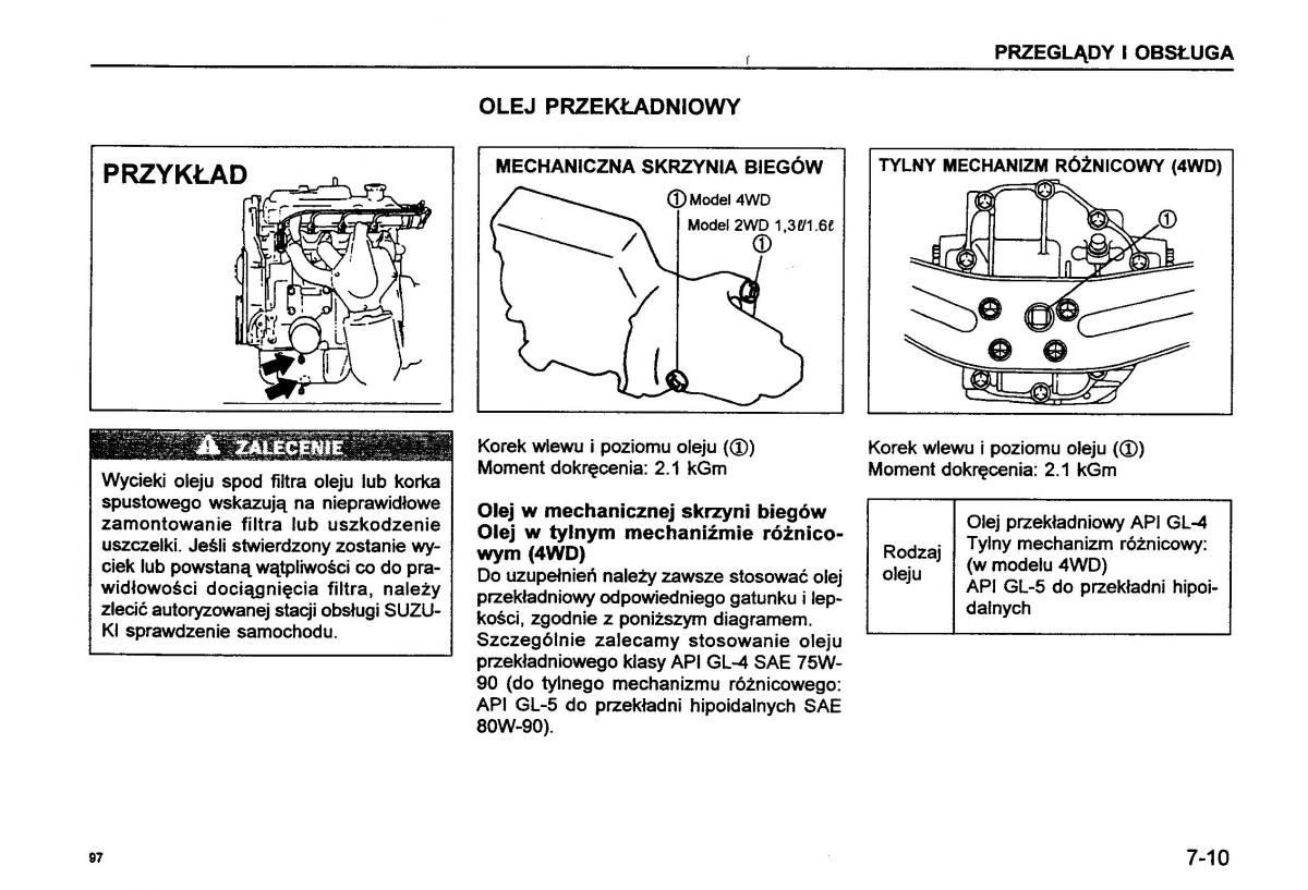 Suzuki Baleno I 1 instrukcja obslugi / page 99