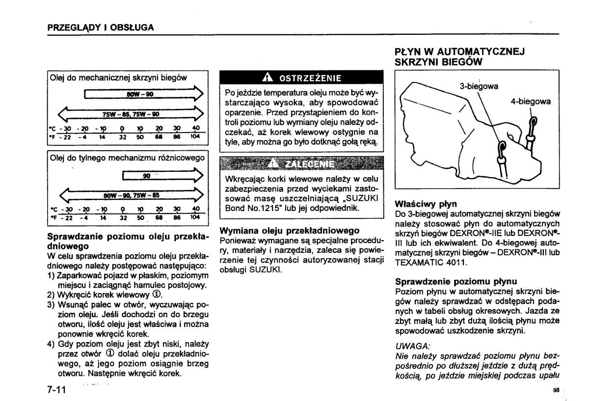 Suzuki Baleno I 1 instrukcja obslugi / page 100