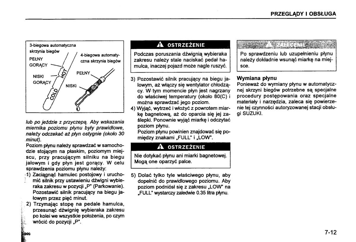 Suzuki Baleno I 1 instrukcja obslugi / page 101