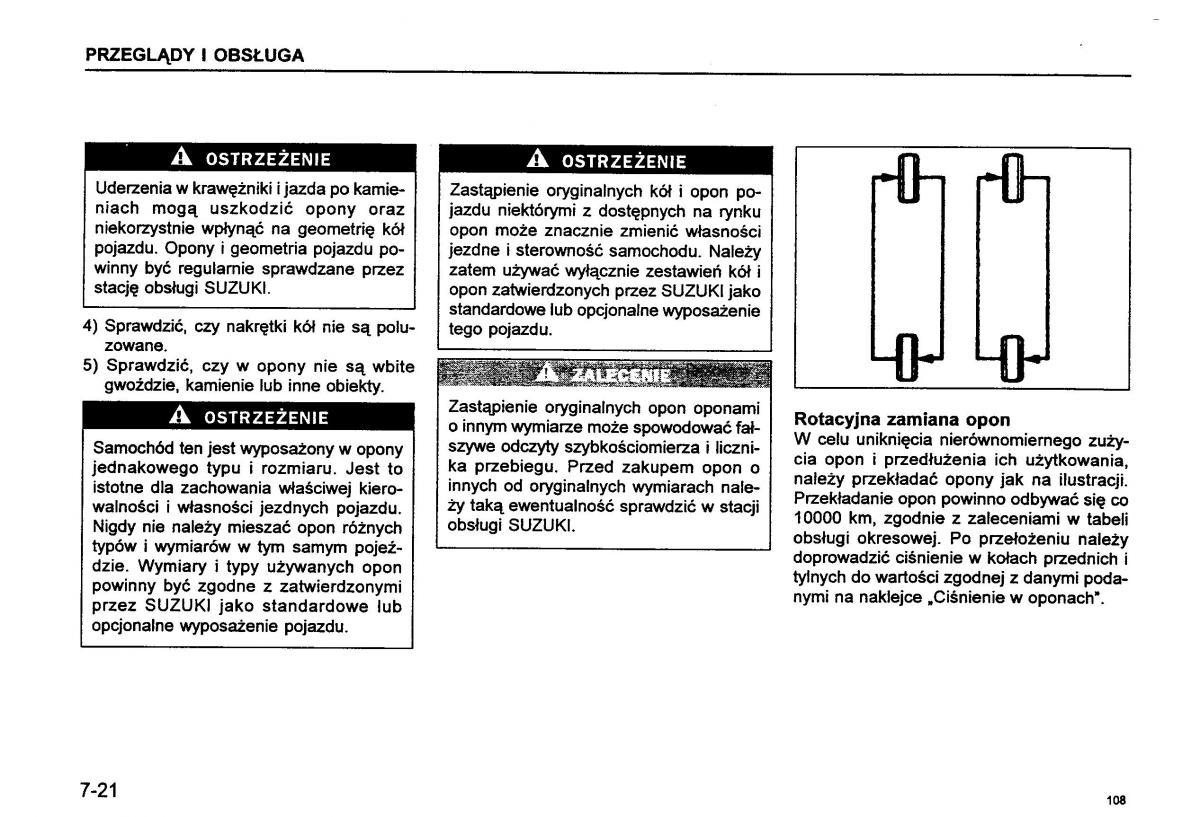 Suzuki Baleno I 1 instrukcja obslugi / page 110