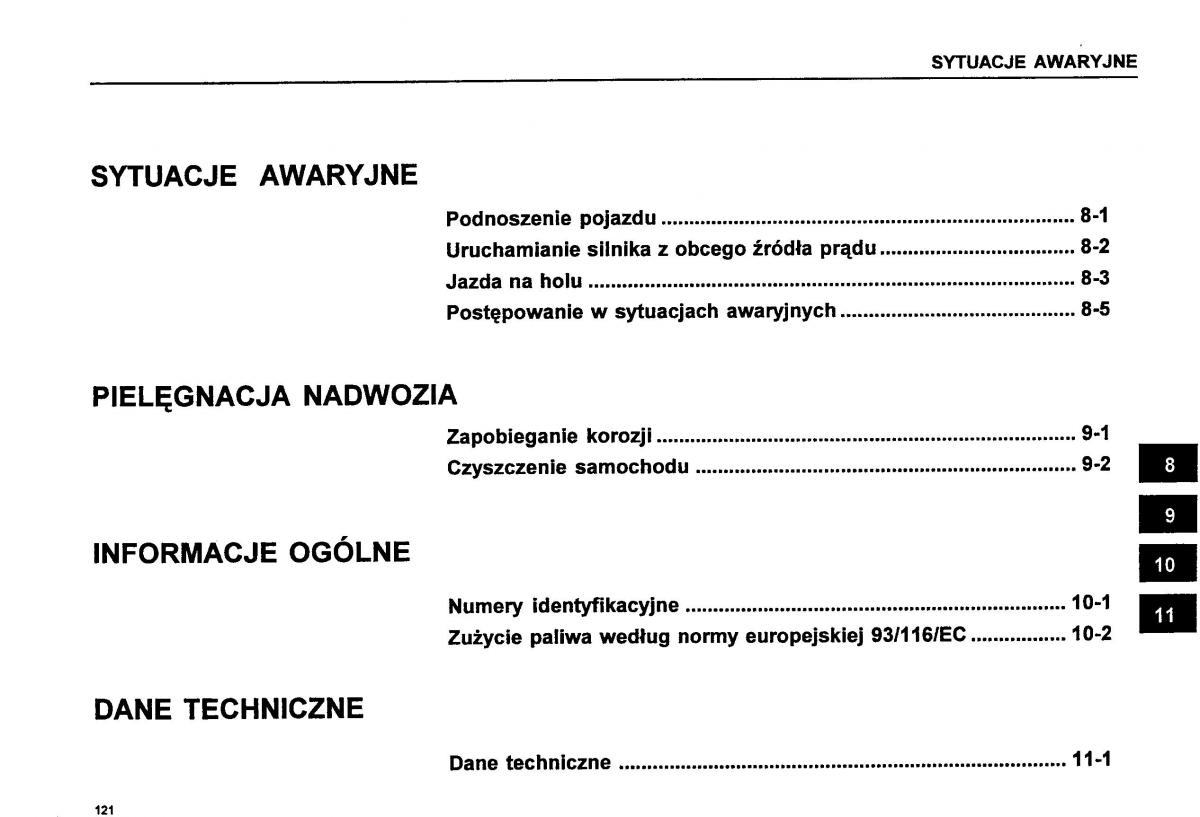 Suzuki Baleno I 1 instrukcja obslugi / page 123