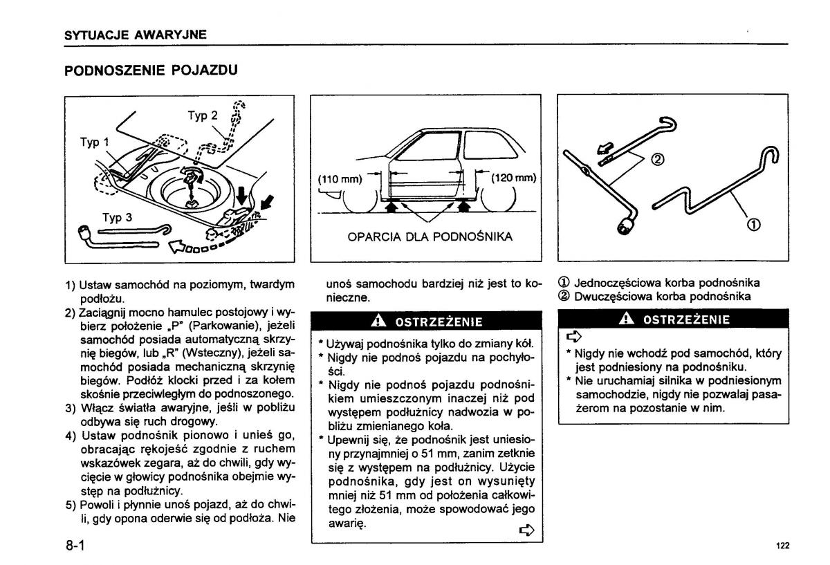 Suzuki Baleno I 1 instrukcja obslugi / page 124