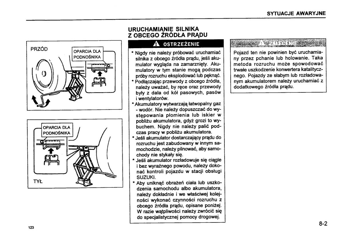 Suzuki Baleno I 1 instrukcja obslugi / page 125