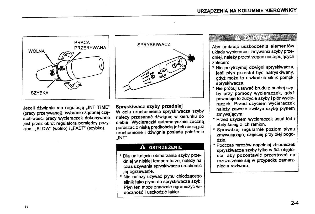 Suzuki Baleno I 1 instrukcja obslugi / page 33