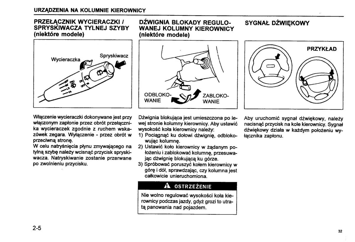 Suzuki Baleno I 1 instrukcja obslugi / page 34