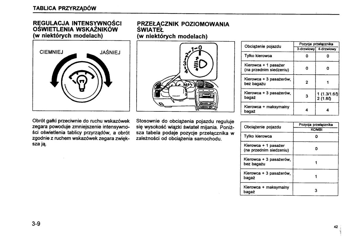 Suzuki Baleno I 1 instrukcja obslugi / page 44