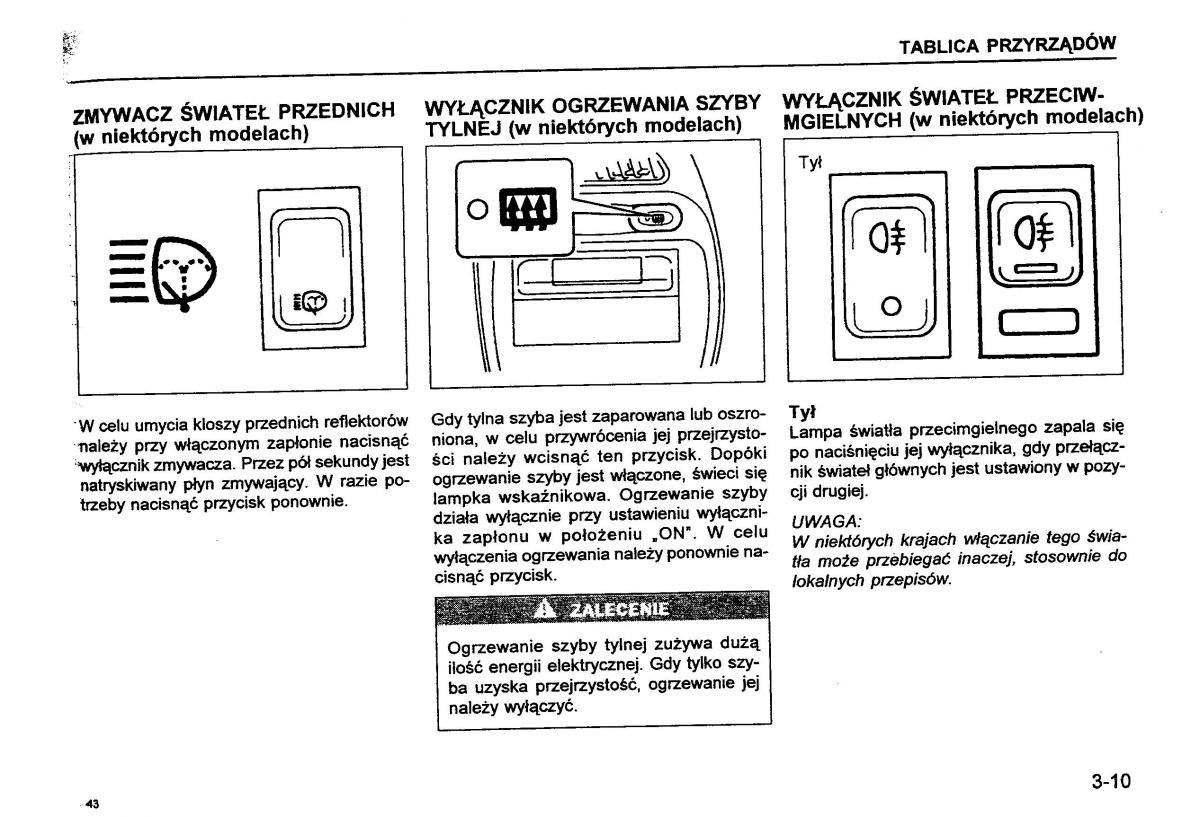 Suzuki Baleno I 1 instrukcja obslugi / page 45