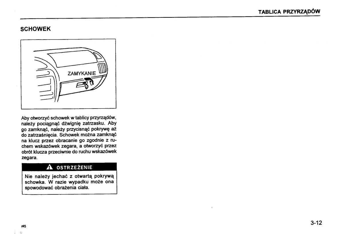 Suzuki Baleno I 1 instrukcja obslugi / page 47