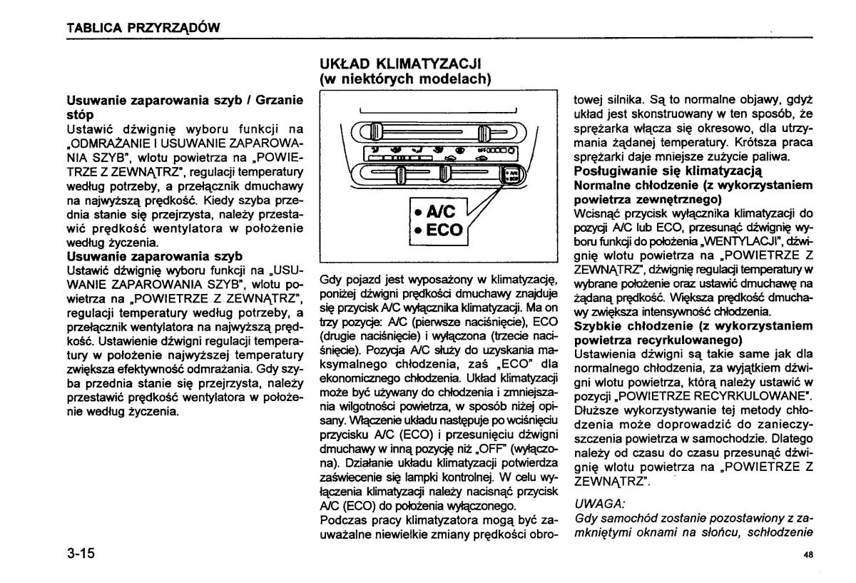 Suzuki Baleno I 1 instrukcja obslugi / page 50