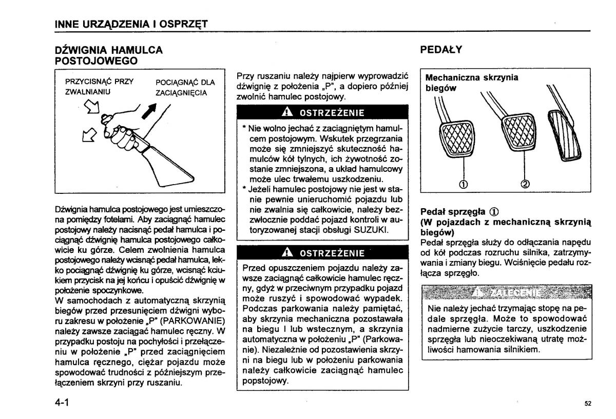 Suzuki Baleno I 1 instrukcja obslugi / page 54