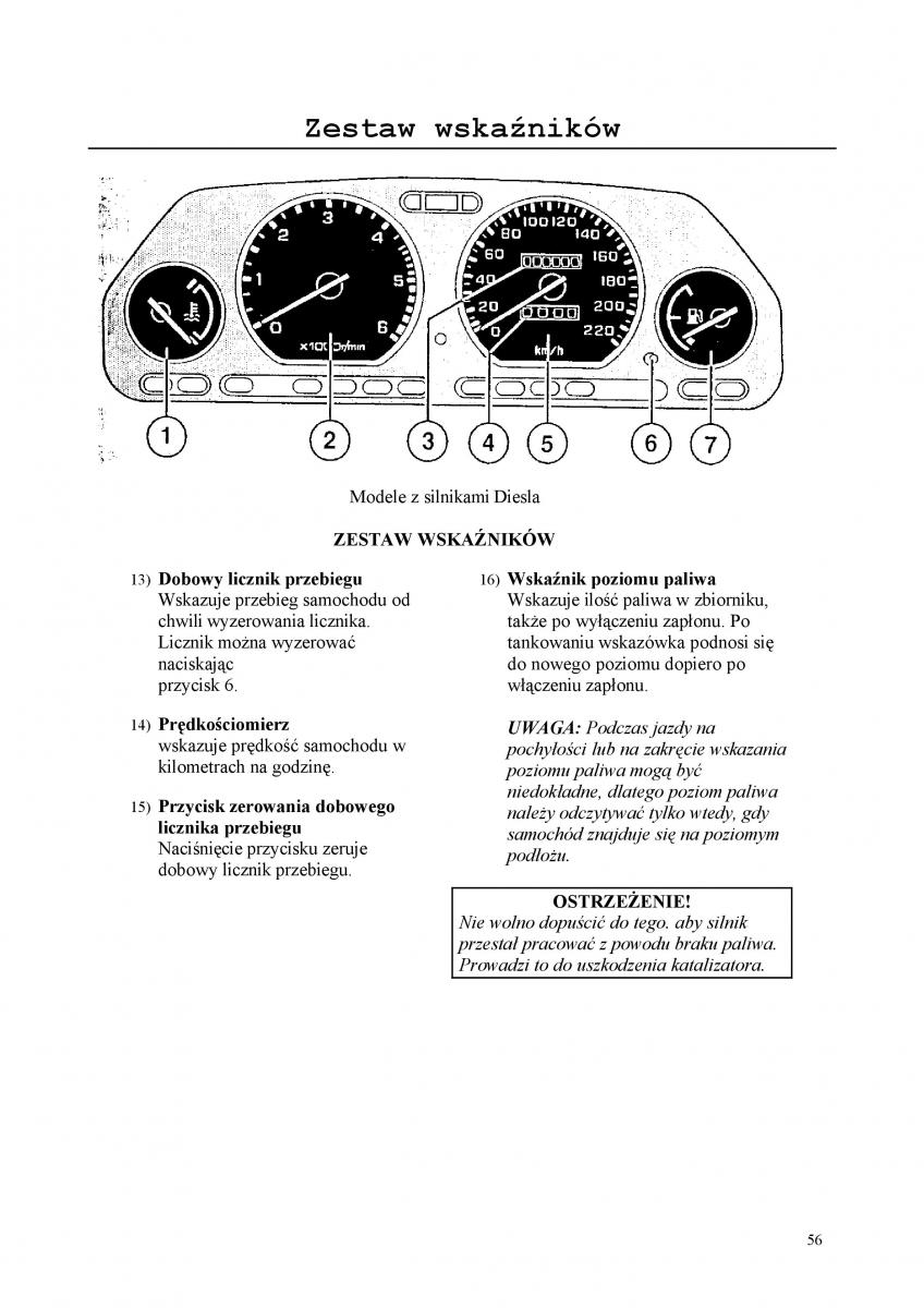 manual  Rover 200 III 3 instrukcja / page 56