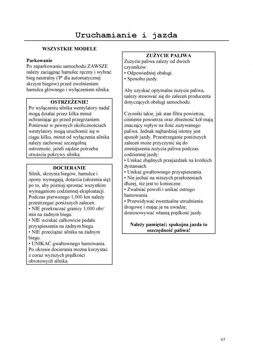 Rover 200 III 3 instrukcja obslugi / page 63