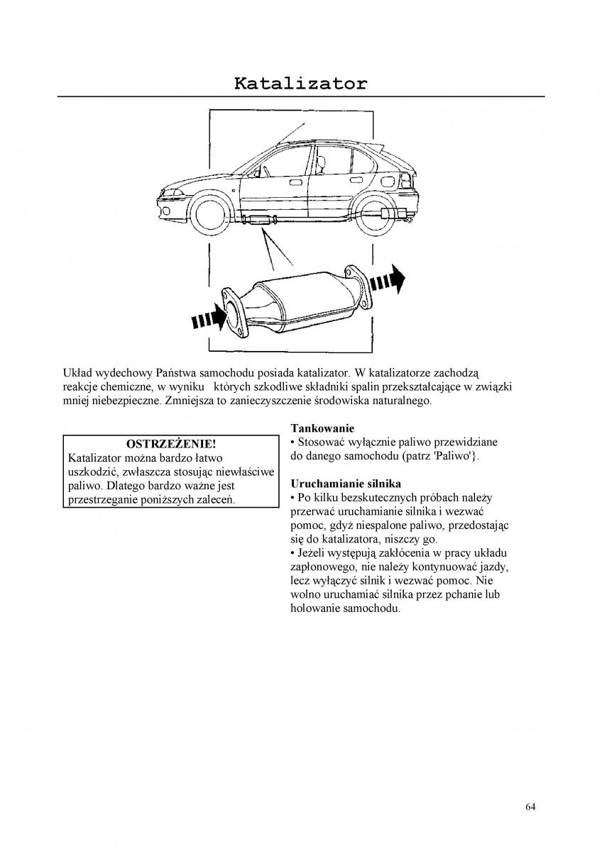 manual  Rover 200 III 3 instrukcja / page 64