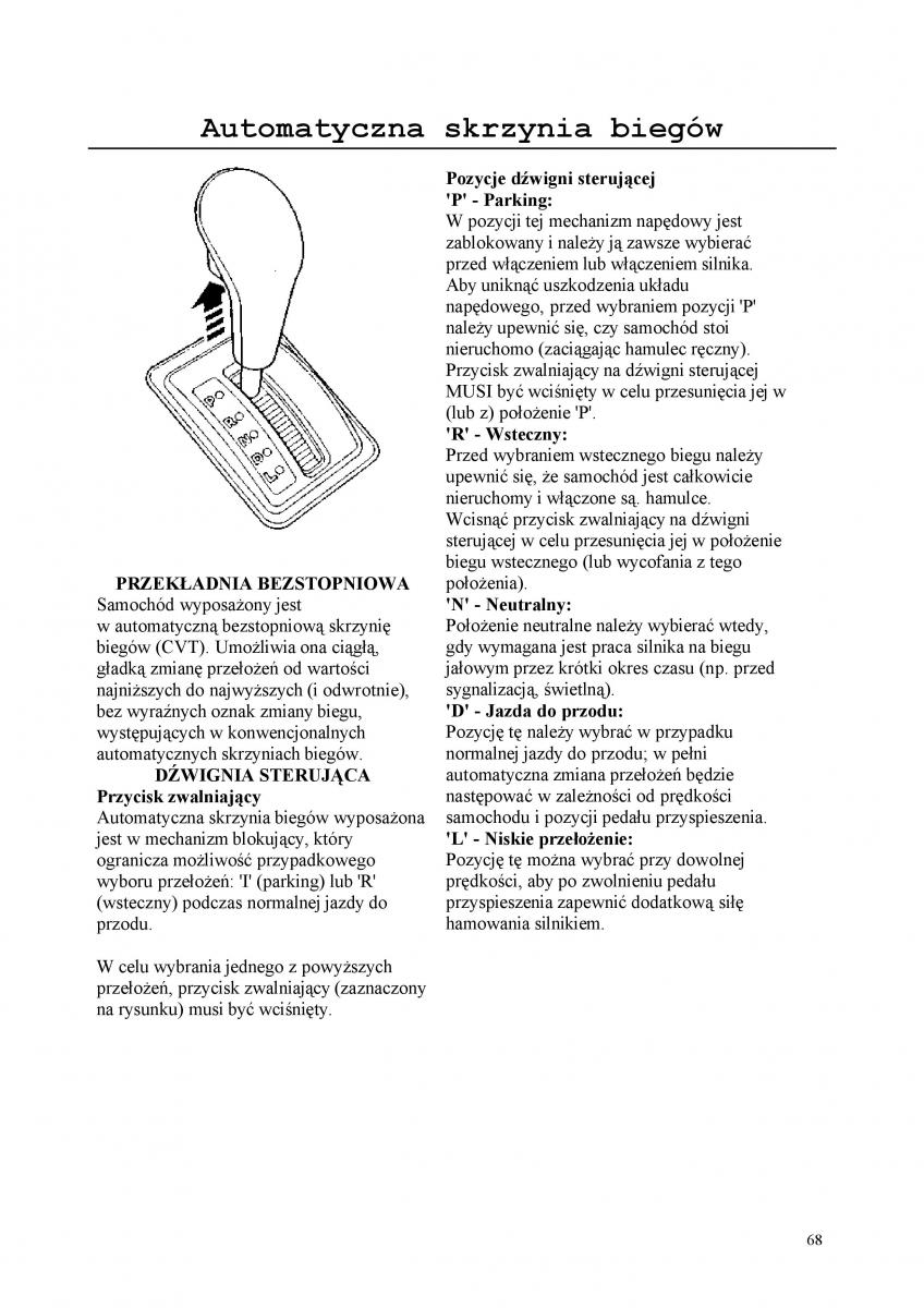 manual  Rover 200 III 3 instrukcja / page 68