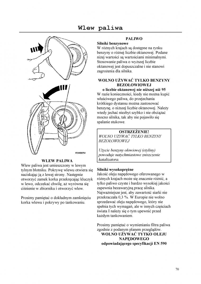 Rover 200 III 3 instrukcja obslugi / page 70