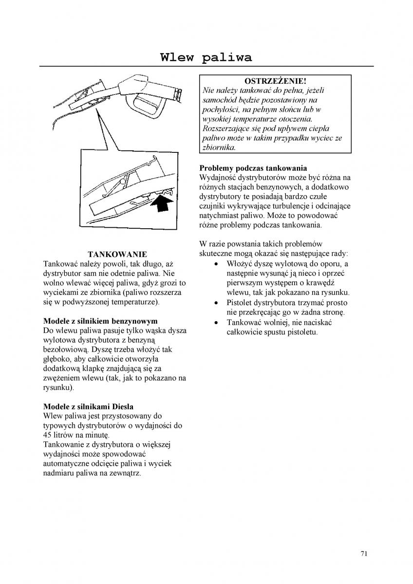 Rover 200 III 3 instrukcja obslugi / page 71